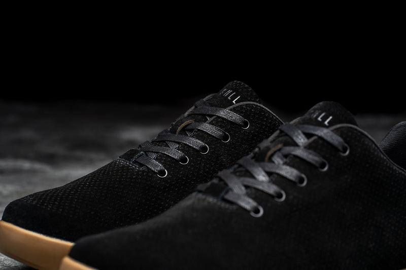 Black Nobull Dark Gum Suede Men's Trainers | CA V1379R